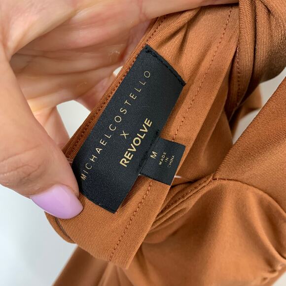 Michael Costello x Revolve April Midi Dress in Terra Cotta Womens Medium New - Picture 16 of 16
